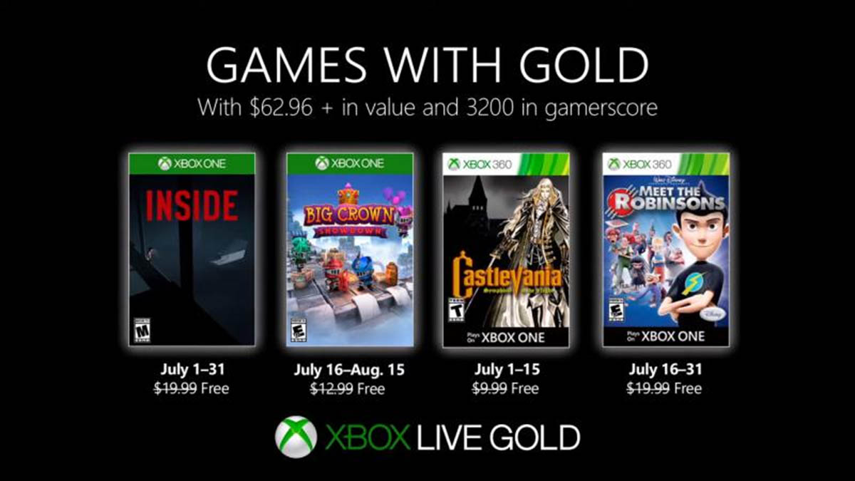 Июльские игры для подписчиков Xbox Live Gold